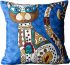 Decoromania Декоративная подушка синий фон «Питерские коты»