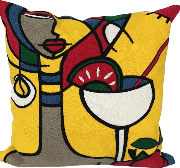 Decoromania Декоративная подушка «Дама с коктейлем»